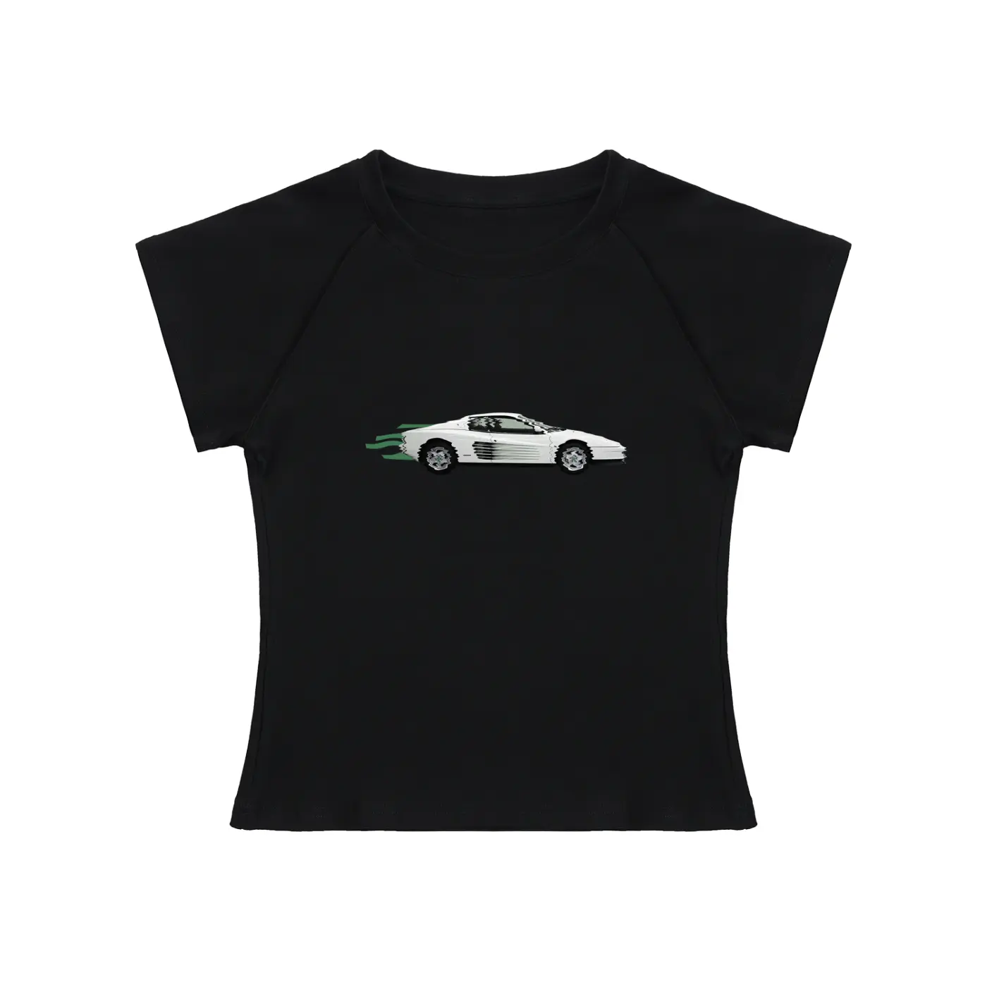 white ferrari baby tee tees-clo