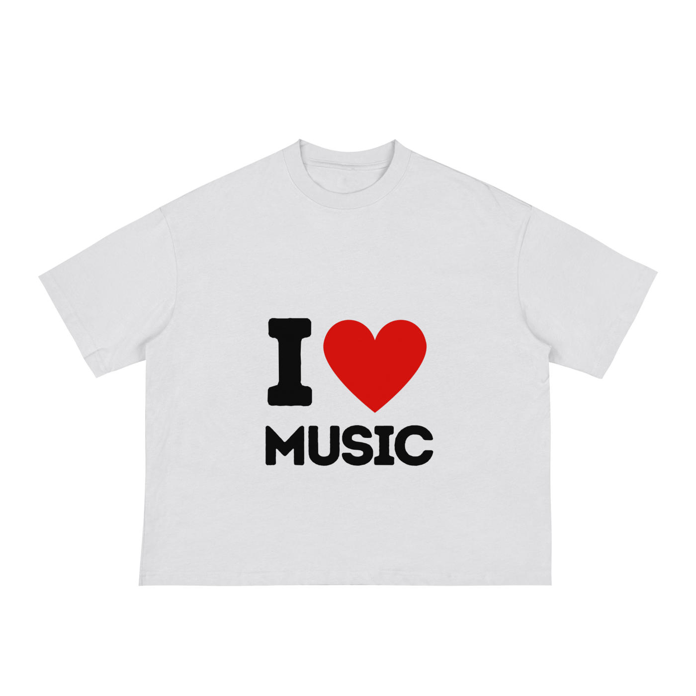 i love music boxy tee tees-clo