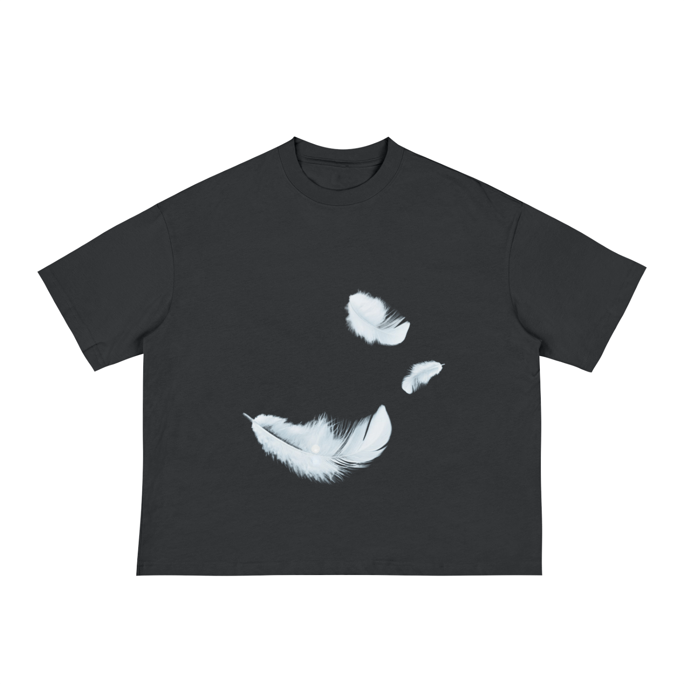 feathers boxy tee tees-clo
