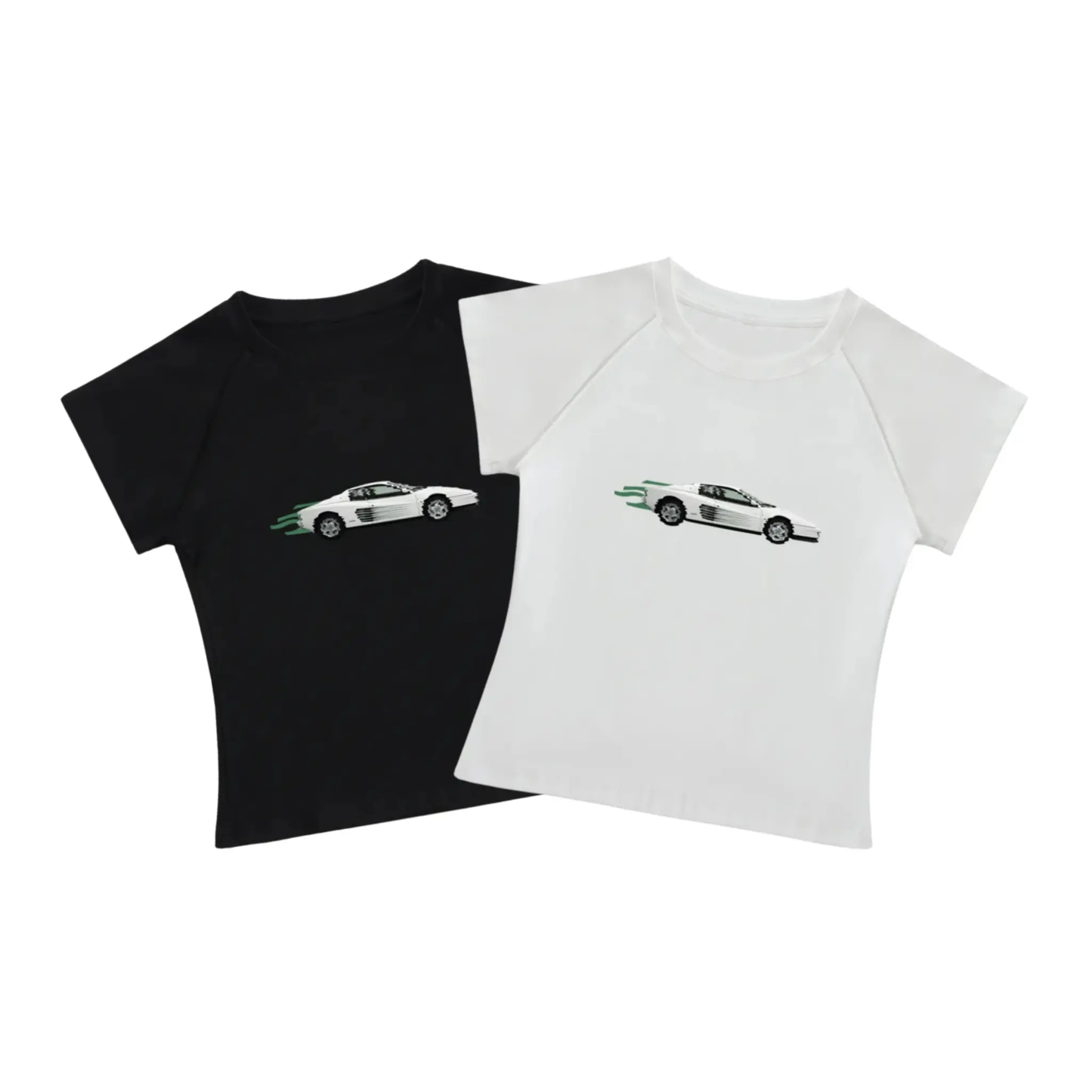white ferrari baby tee tees-clo
