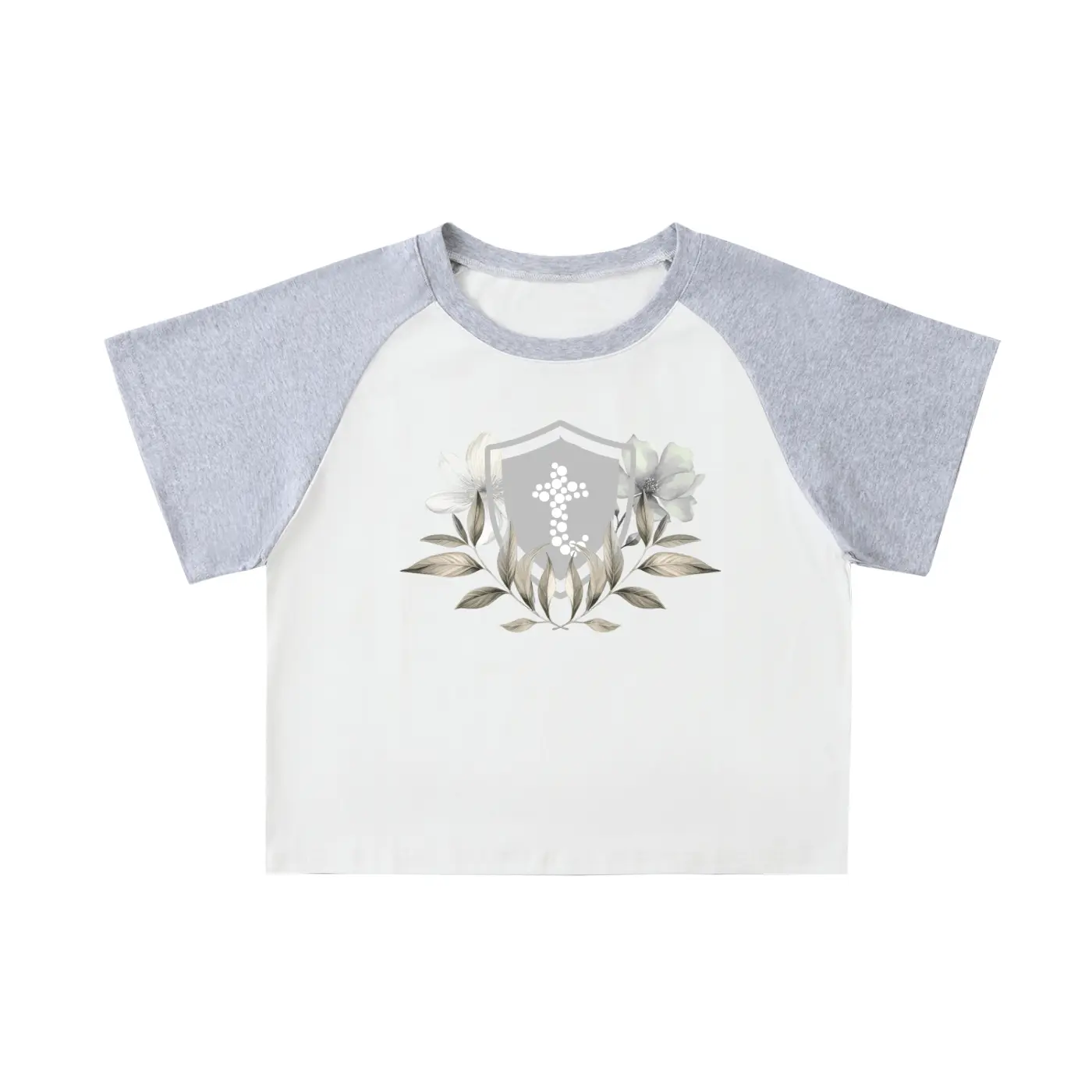 college cropped baby tee tees-clo