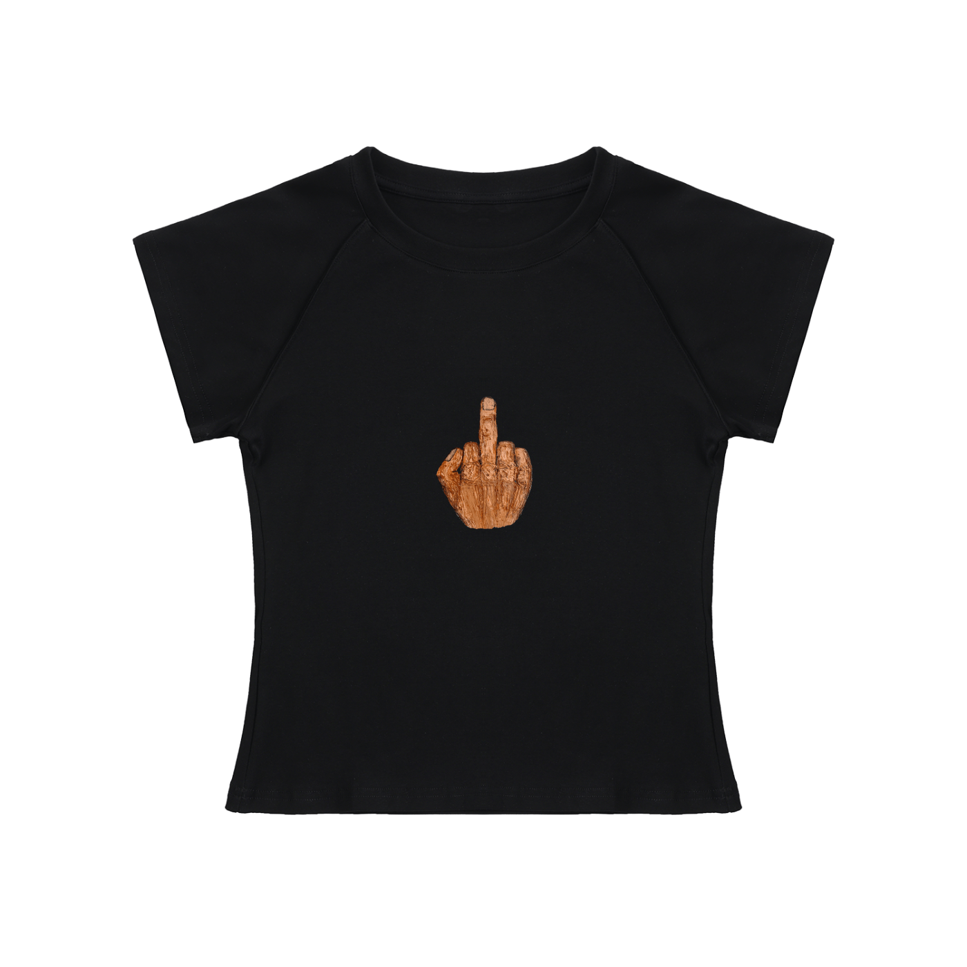 middle finger baby tee tees-clo
