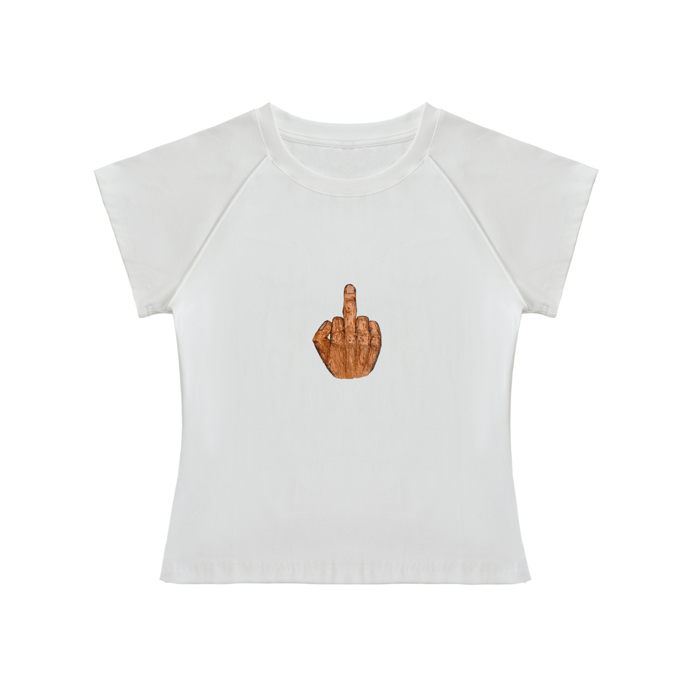 middle finger baby tee tees-clo