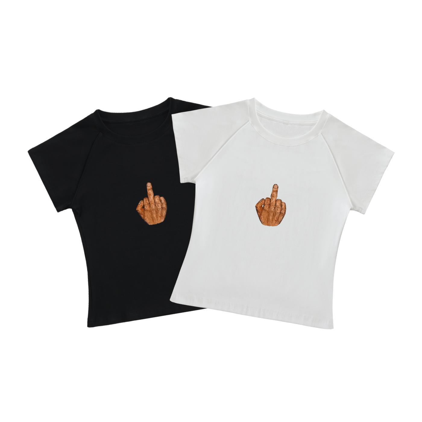 middle finger baby tee tees-clo