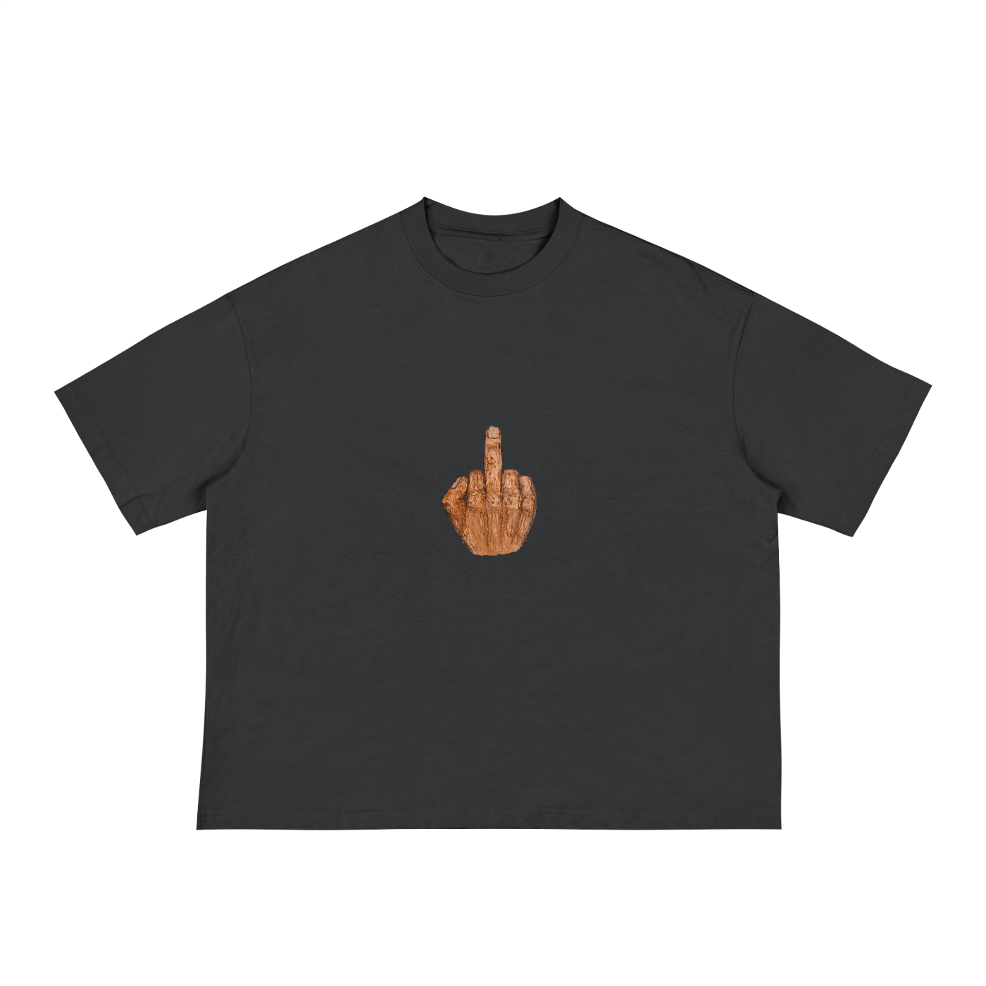 middle finger boxy tee tees-clo