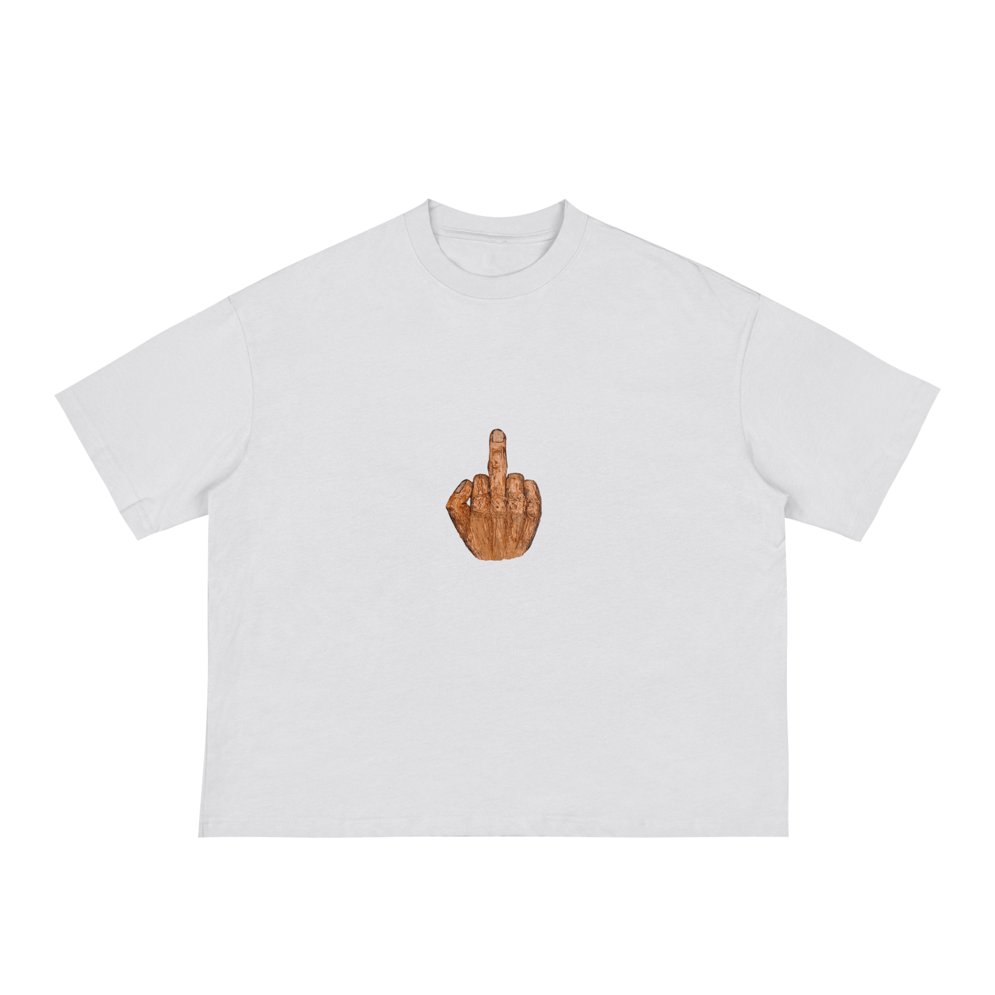 middle finger boxy tee tees-clo