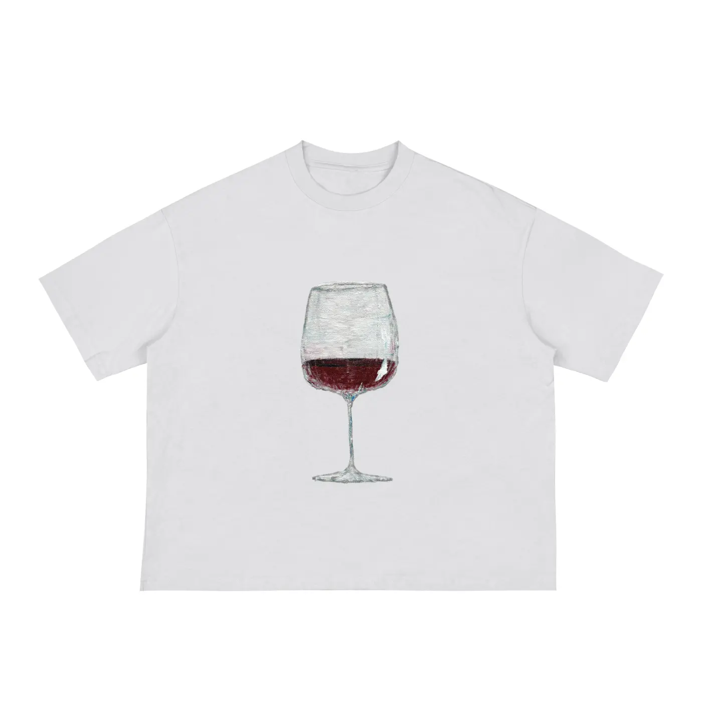 wine glass boxy tee tees-clo