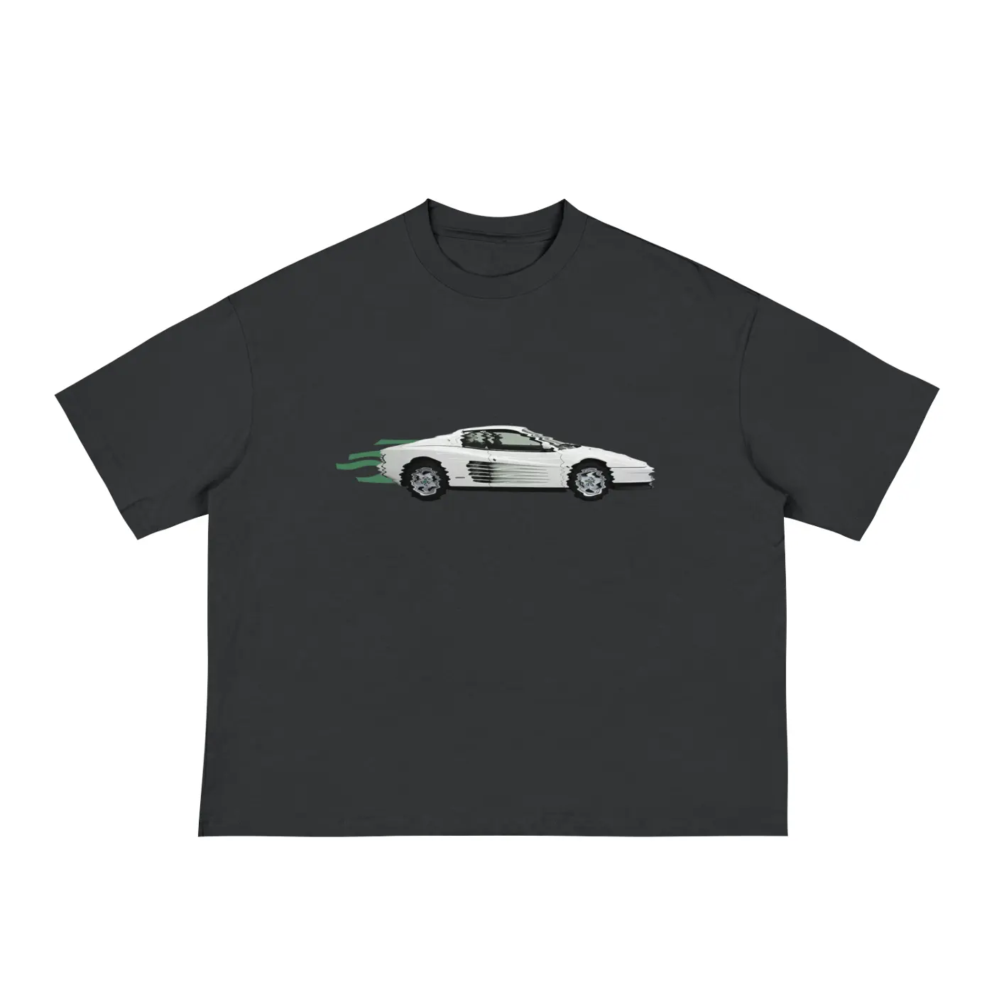 white ferrari boxy tee tees-clo