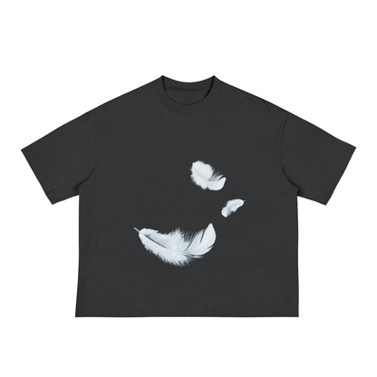 feathers boxy tee tees-clo