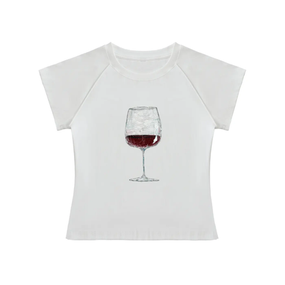 wine glass baby tee tees-clo
