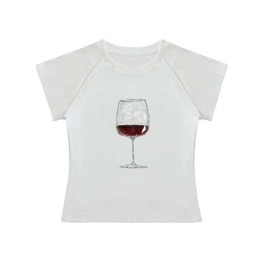 wine glass baby tee tees-clo