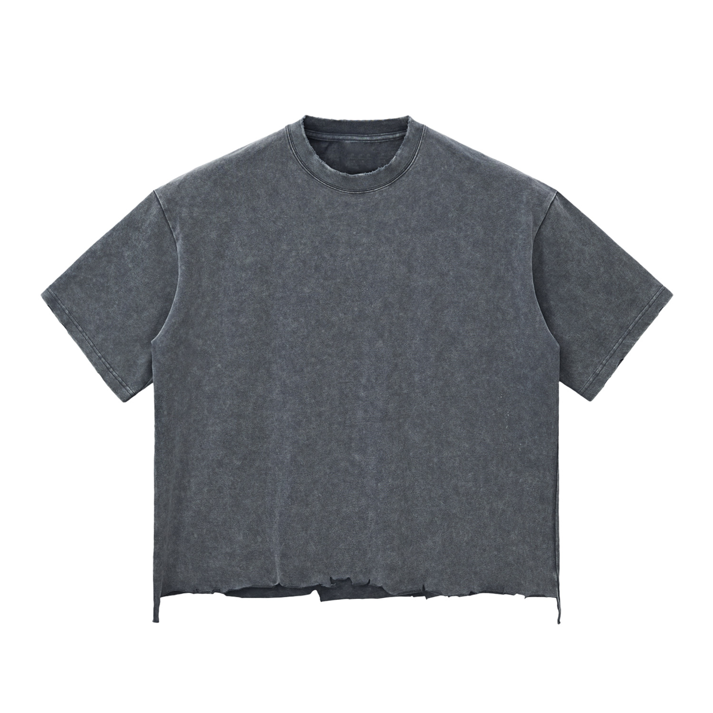Snow Wash Raw-Hem Boxy T-shirt ODMPOD