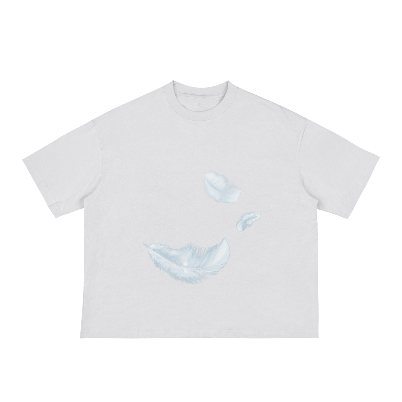 feathers boxy tee tees-clo