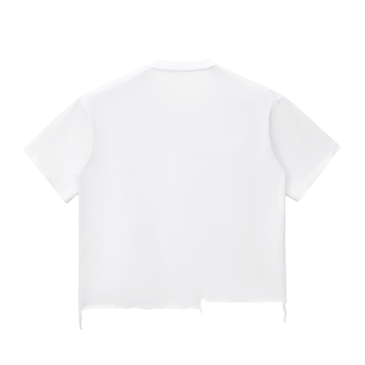 Snow Wash Raw-Hem Boxy T-shirt ODMPOD