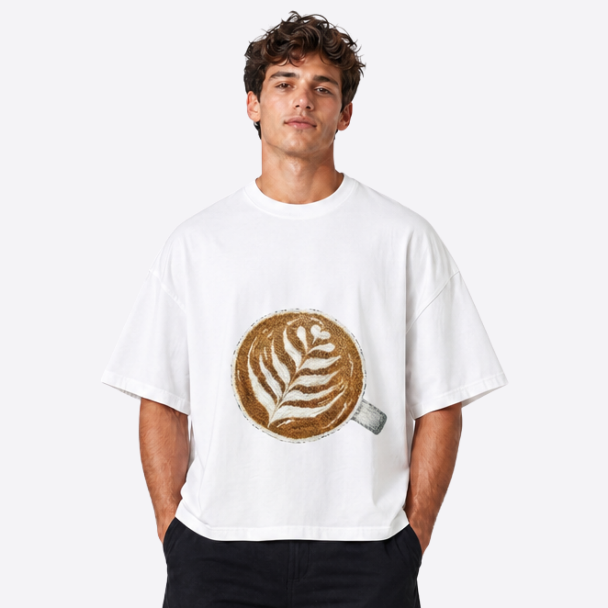cappuccino boxy tee