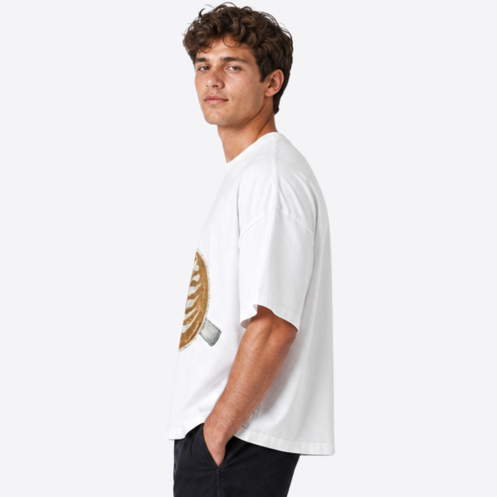 cappuccino boxy tee
