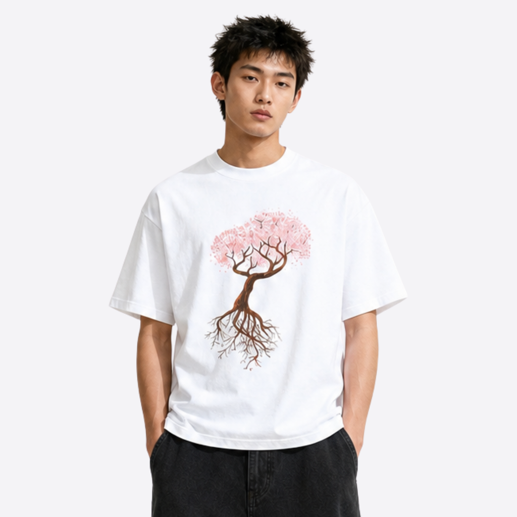 cherry blossom boxy tee