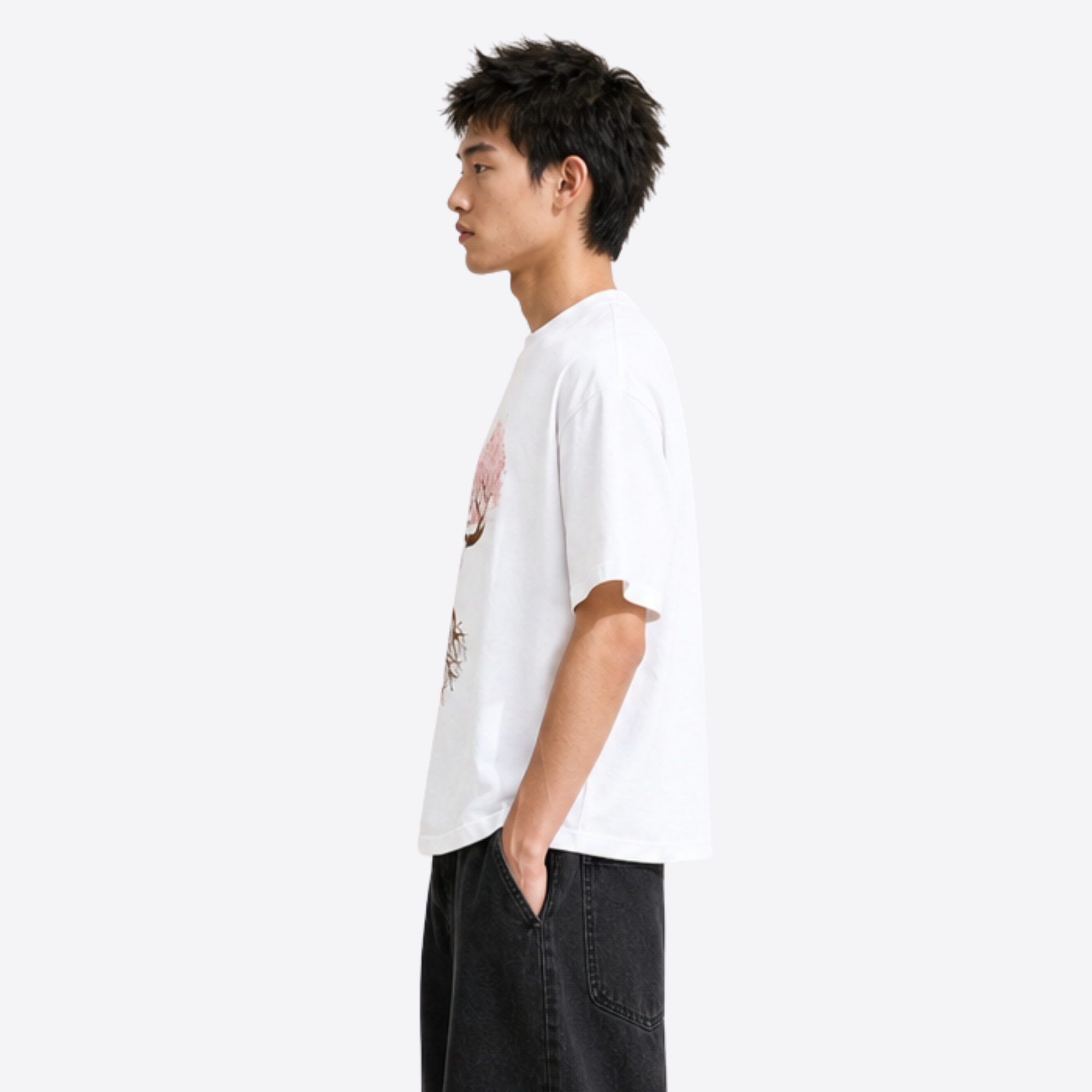 cherry blossom boxy tee