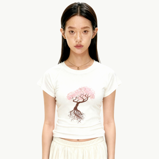 cherry blossom baby tee tees-clo