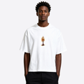 cigarette boxy tee – white – front