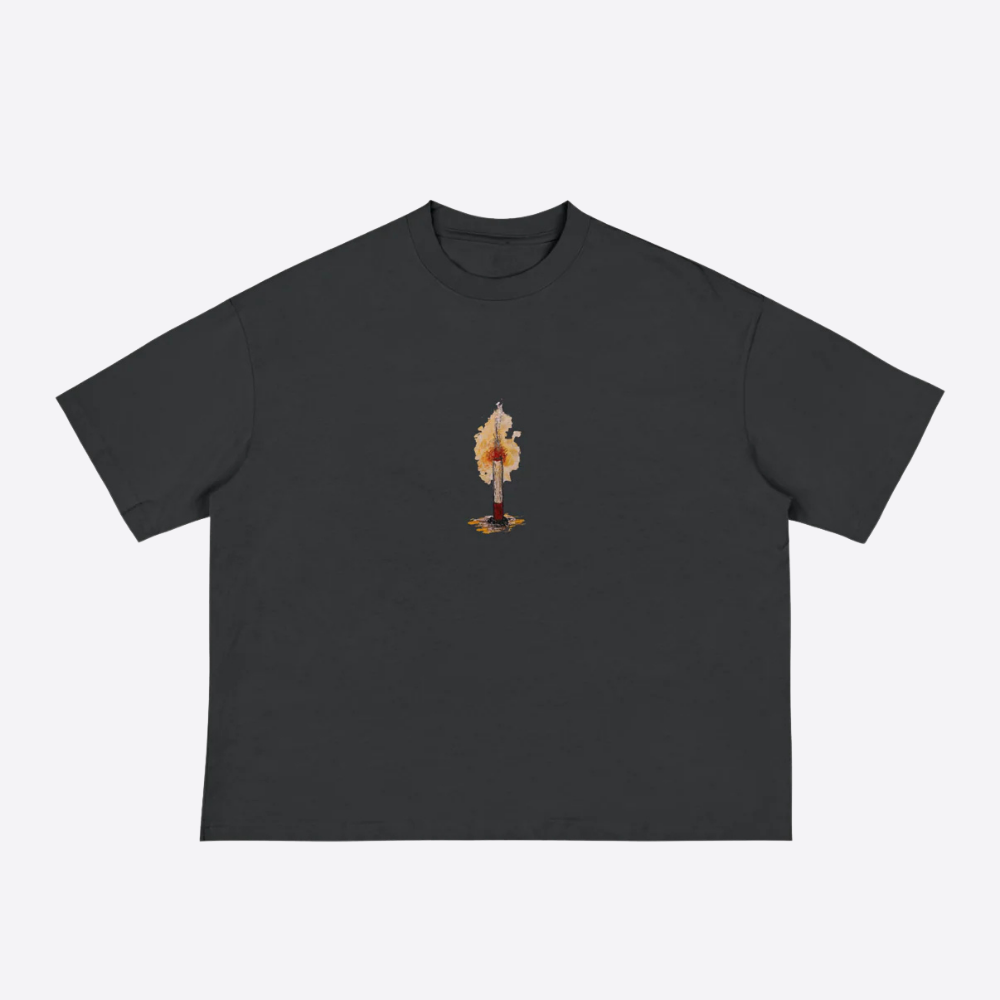 cigarette boxy tee – black – mockup