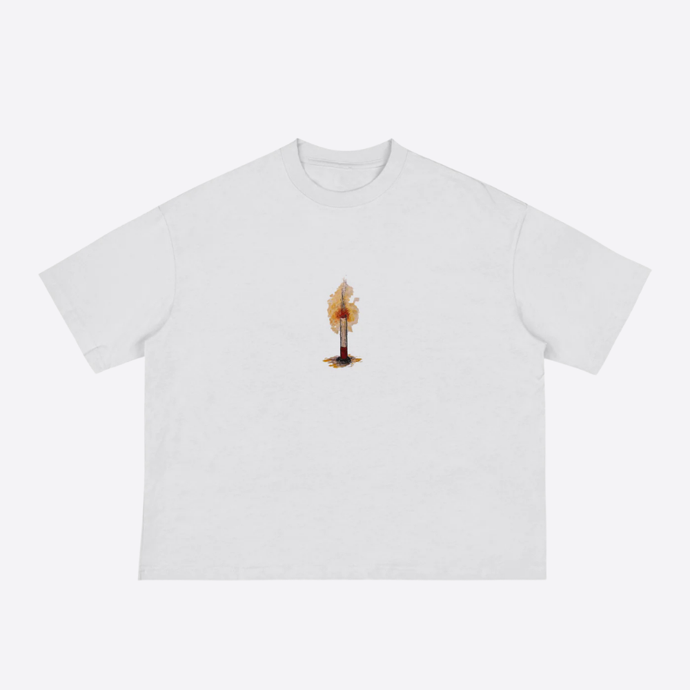 cigarette boxy tee – white – mockup