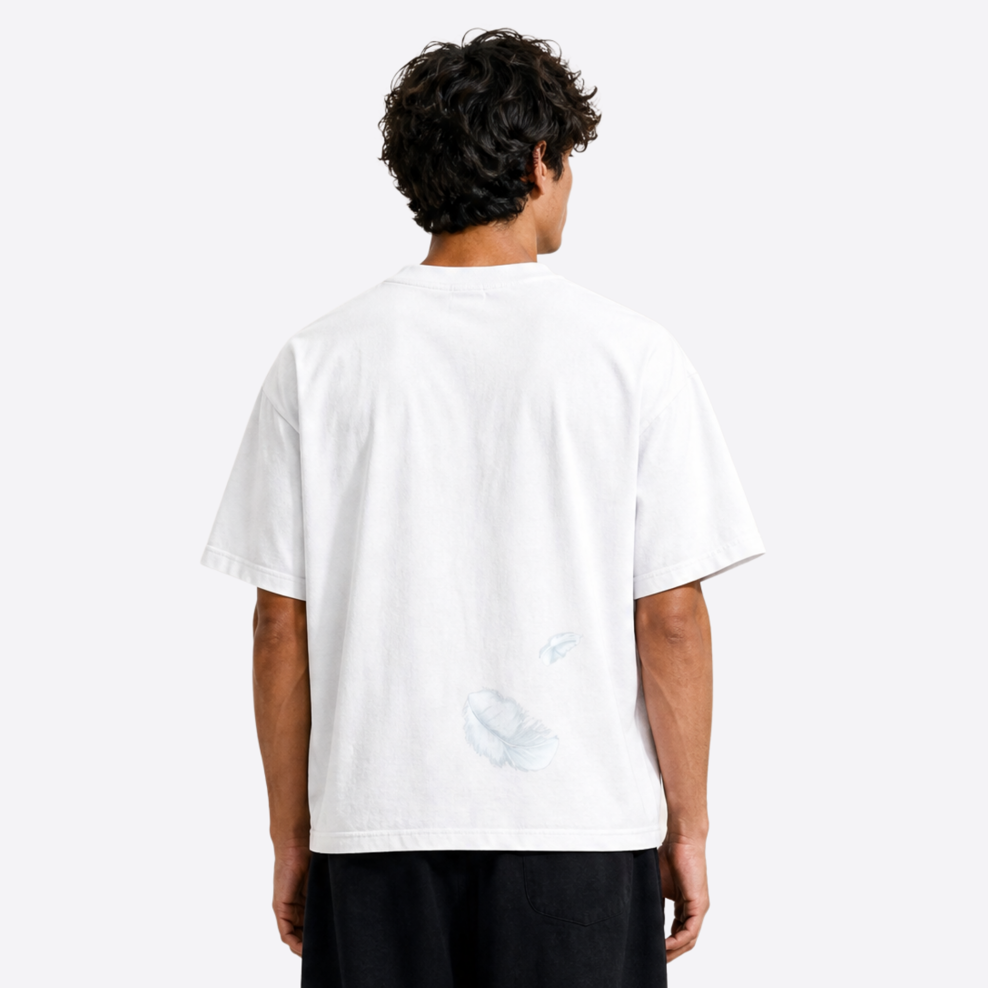 feathers boxy tee