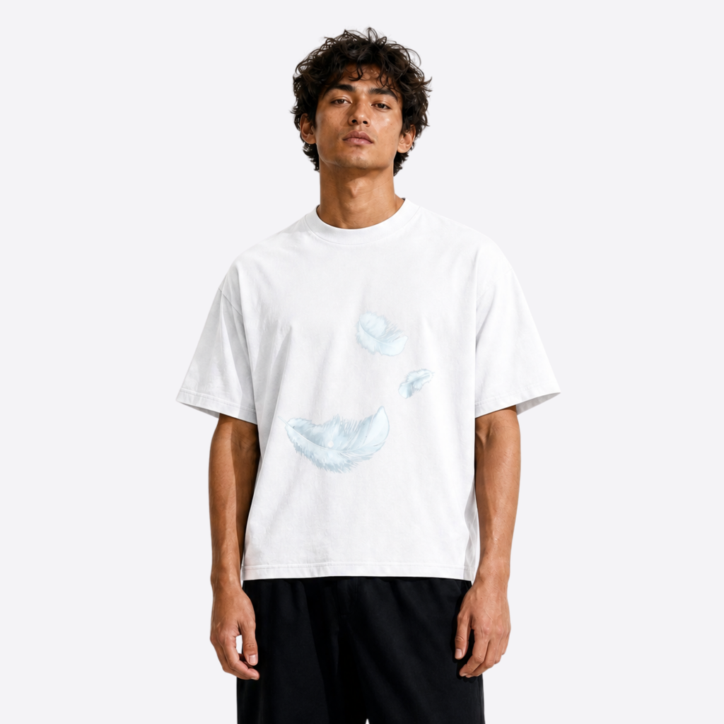 feathers boxy tee