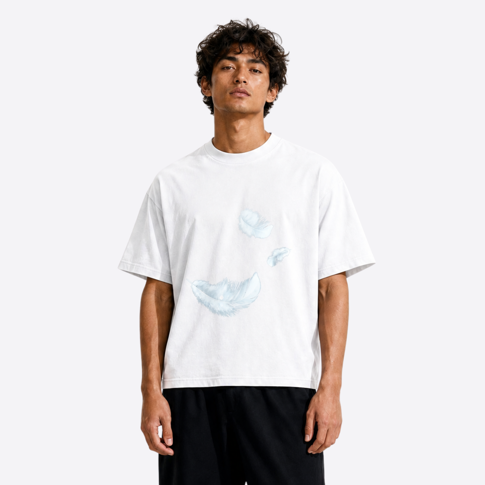 feathers boxy tee