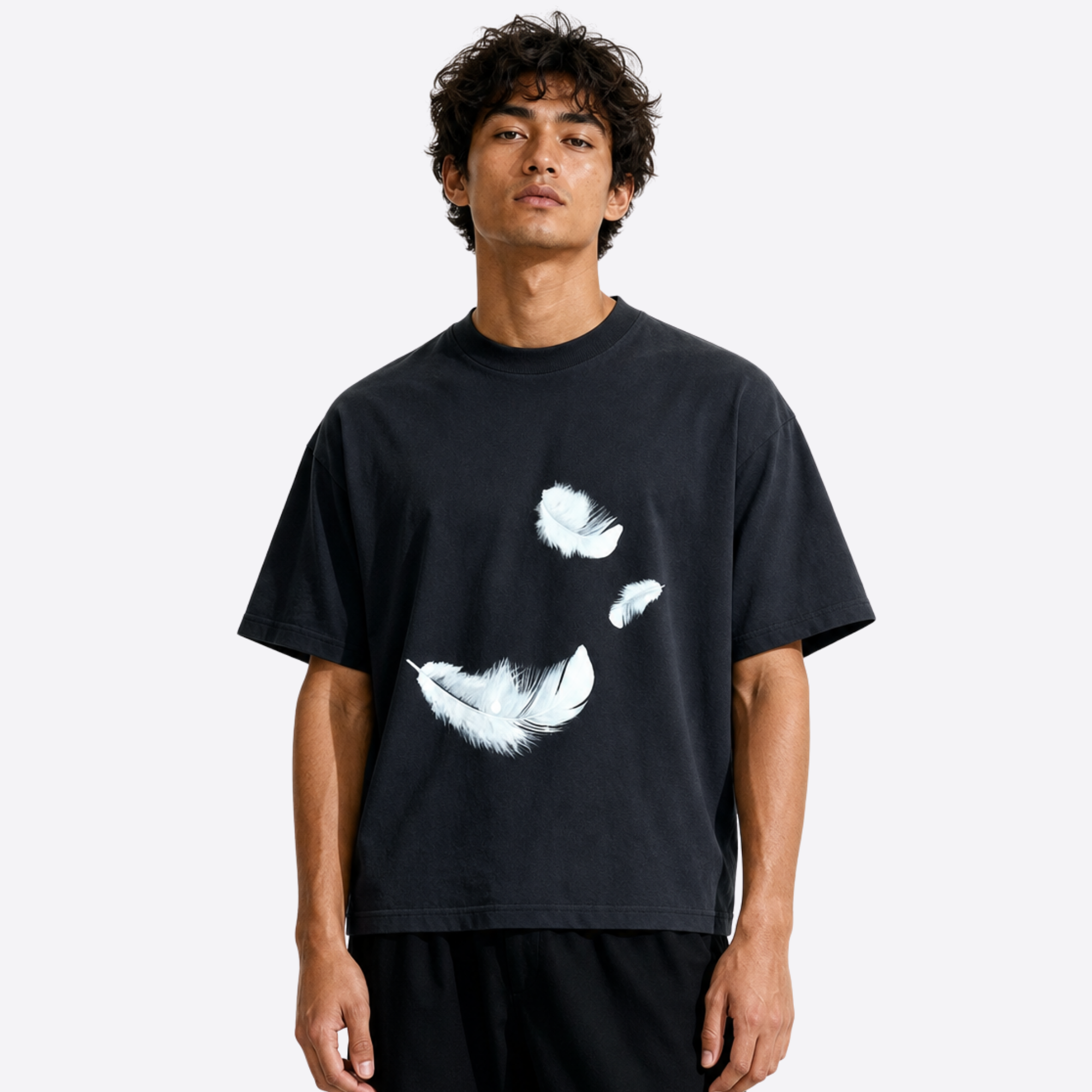 feathers boxy tee