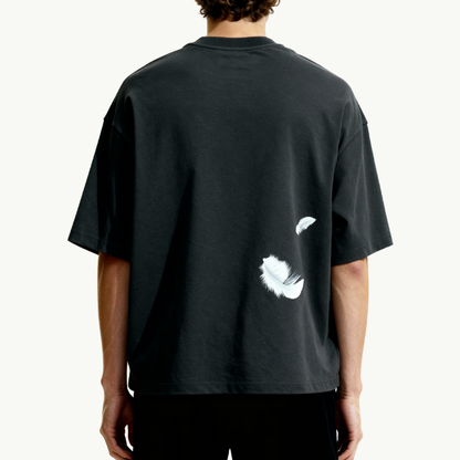 feathers boxy tee tees-clo