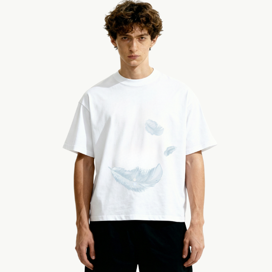 feathers boxy tee