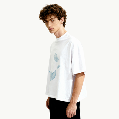 feathers boxy tee tees-clo
