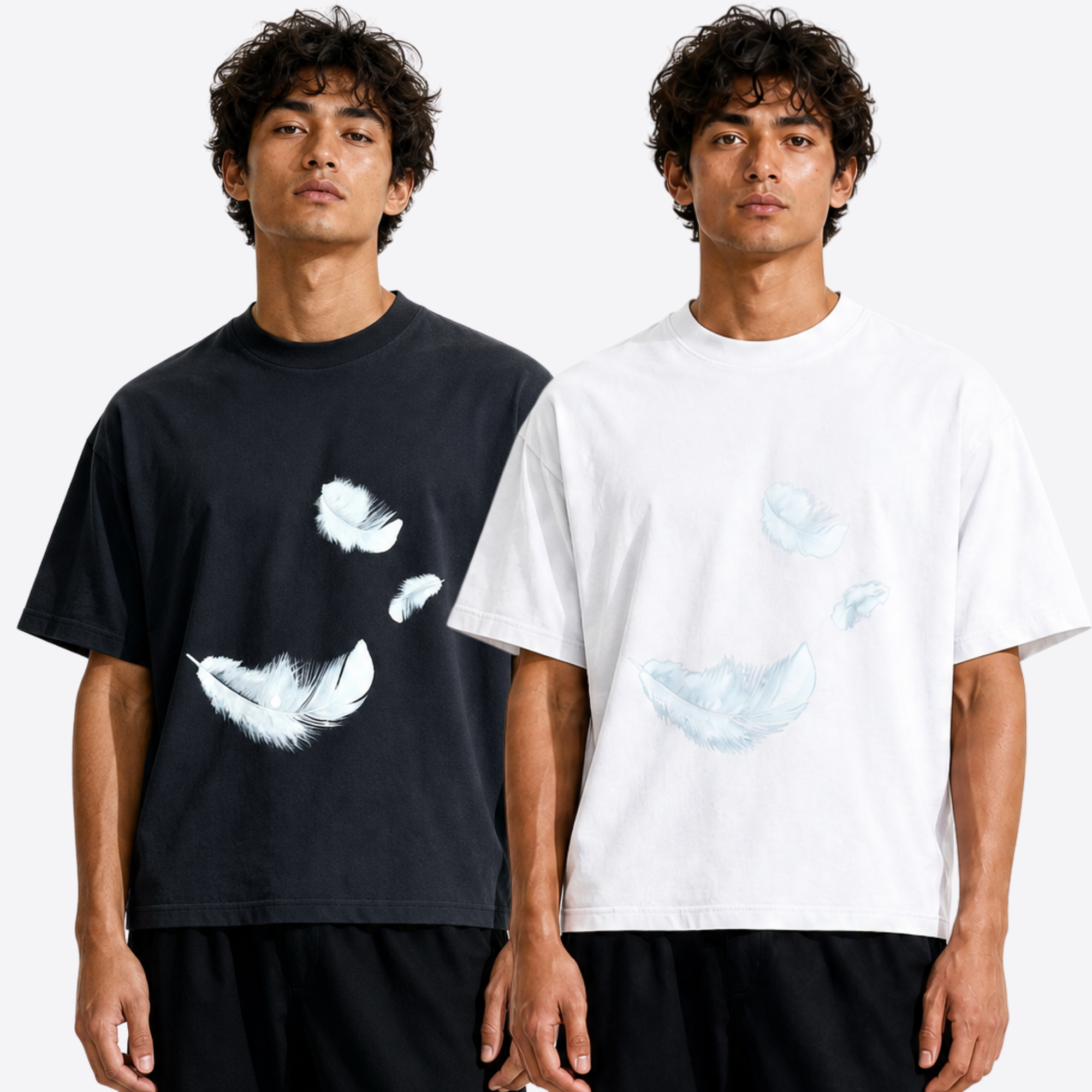 feathers boxy tee