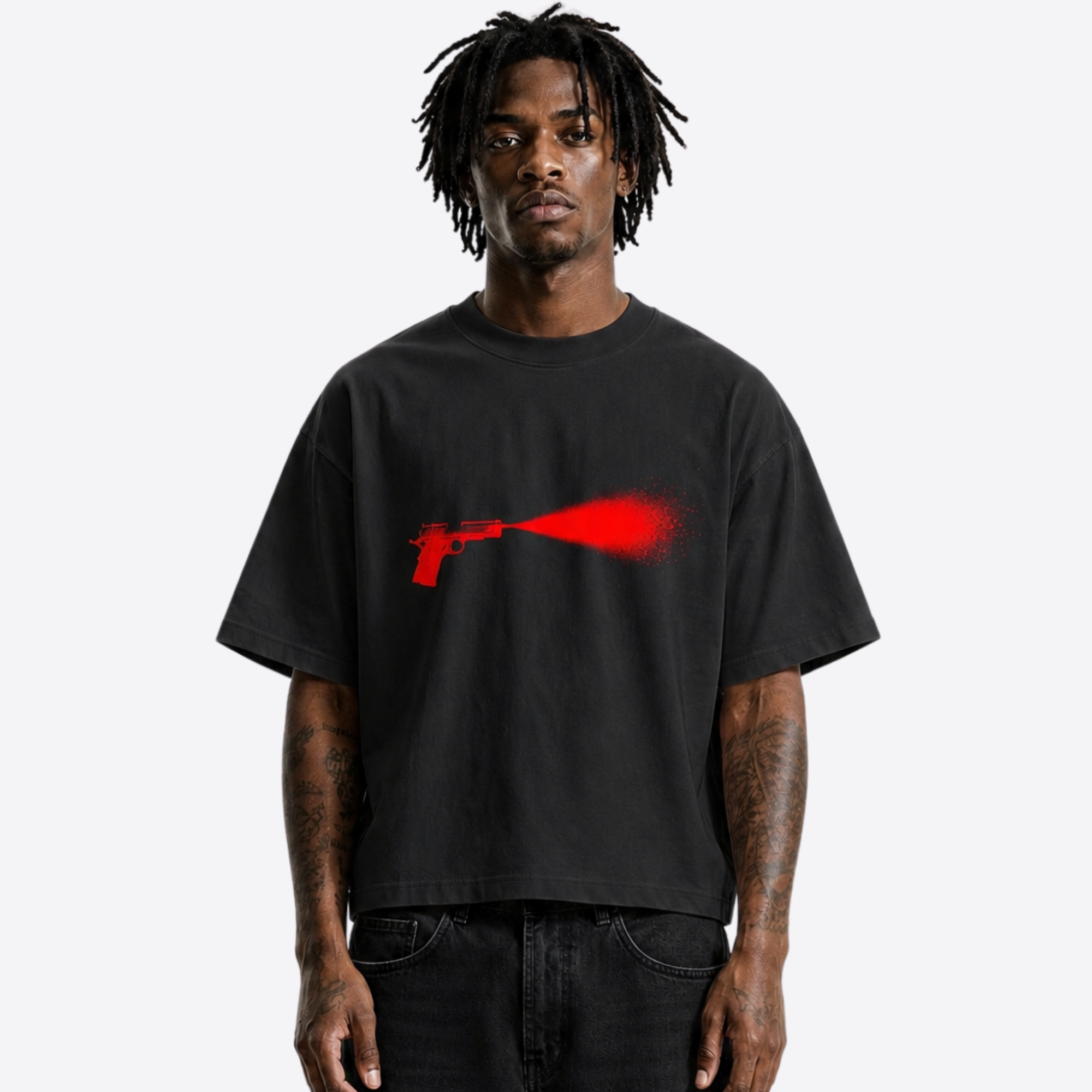 gun boxy tee