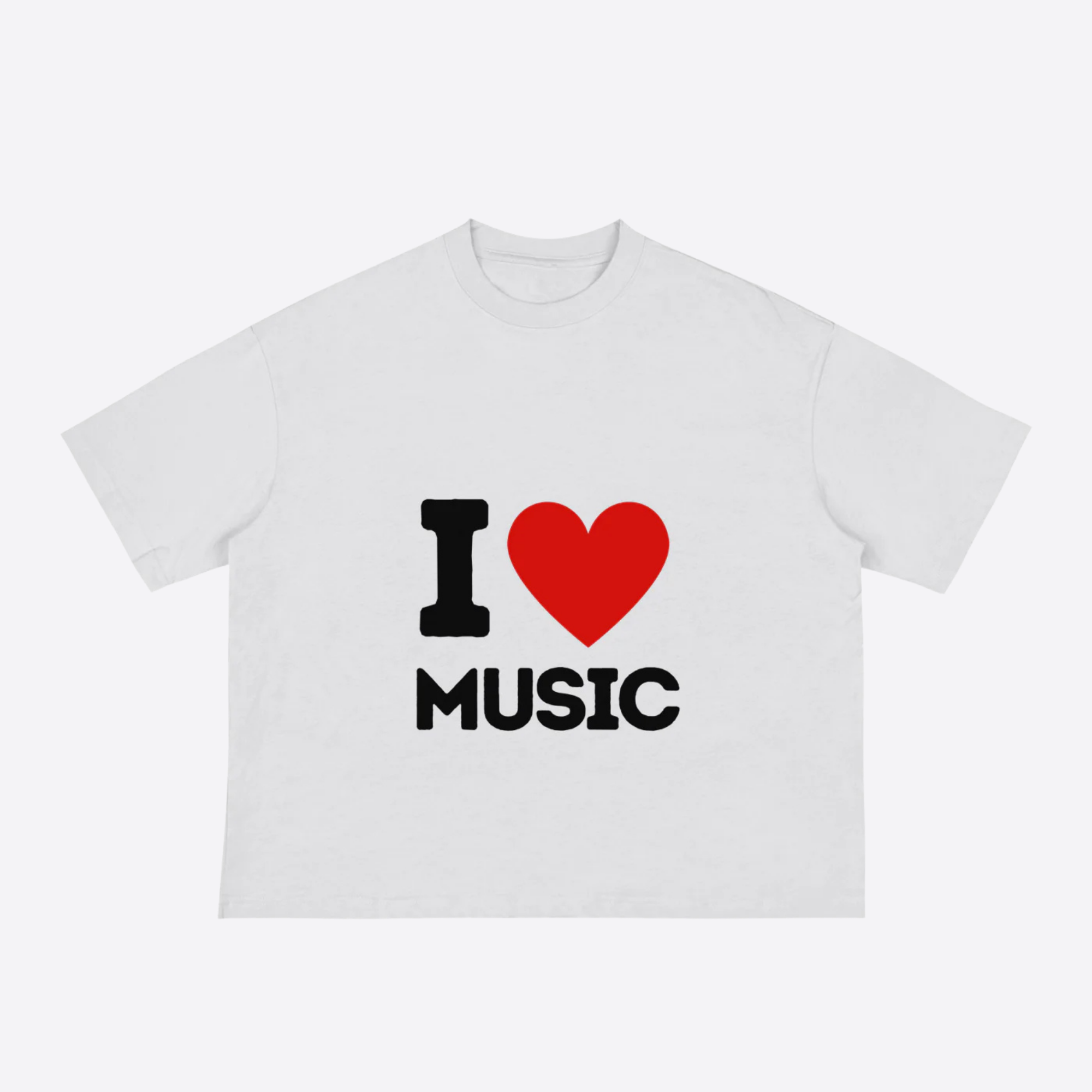i love music boxy tee