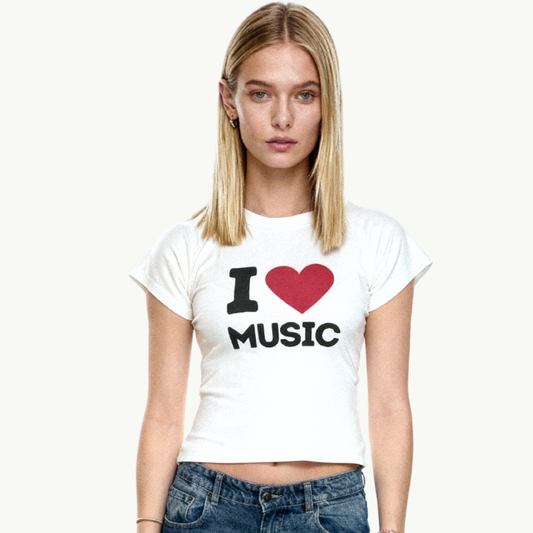 i love music baby tee tees-clo