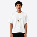 martini boxy tee – white – front