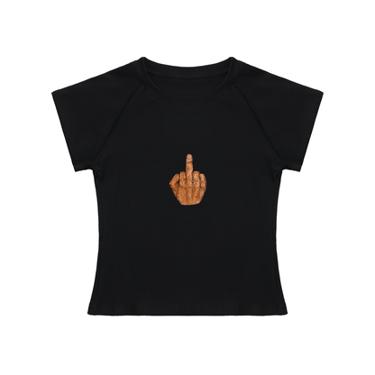 middle finger baby tee tees-clo