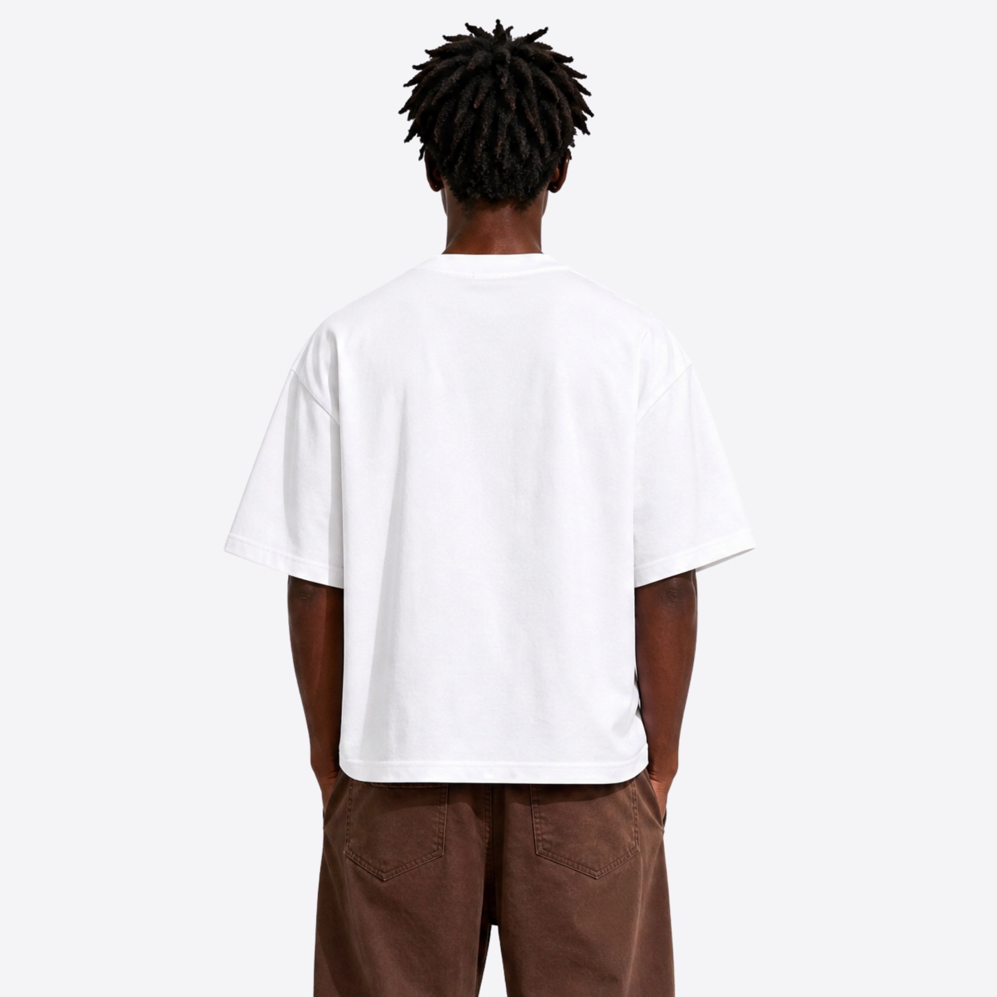 orange boxy tee