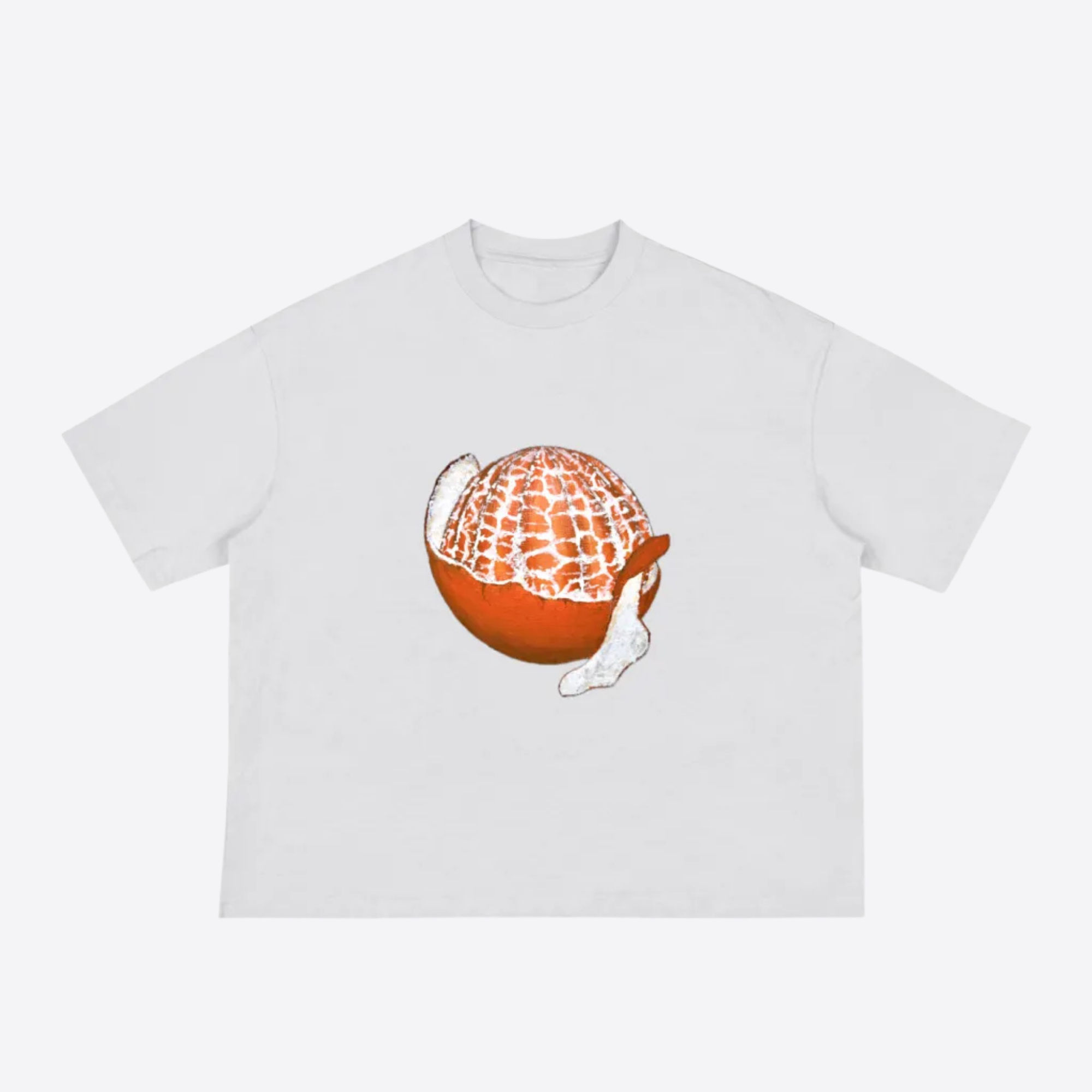 orange boxy tee