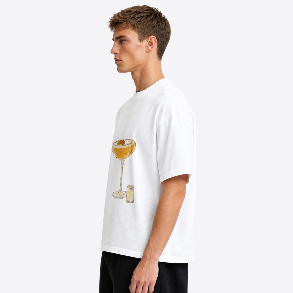 pornstar martini boxy tee – white – side