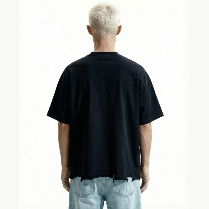shredded boxy tee tees-clo