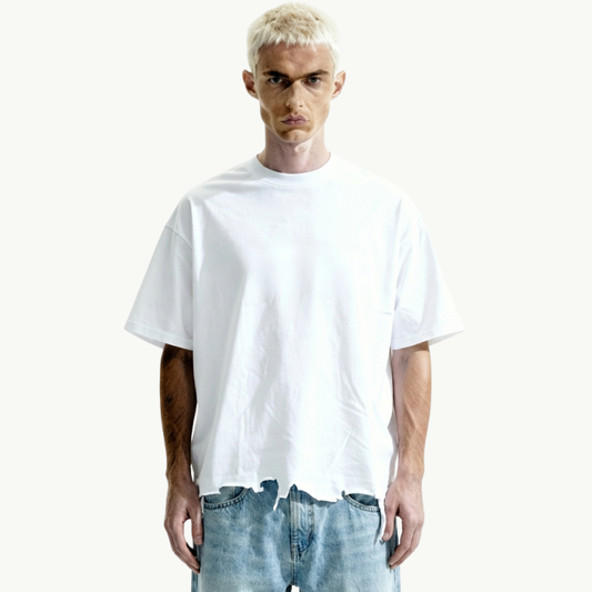 shredded boxy tee tees-clo