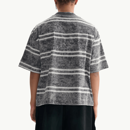 washed stripe boxy tee tees-clo