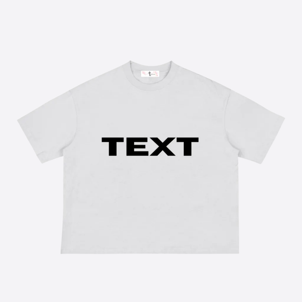 TEXT boxy tee