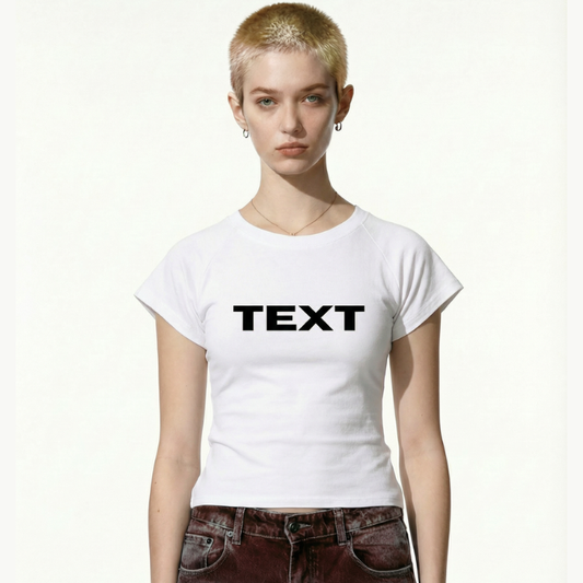 TEXT baby tee ODMPOD