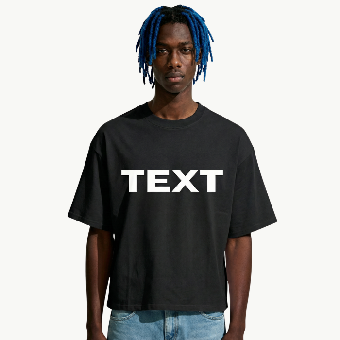 TEXT boxy tee ODMPOD