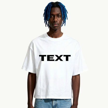 TEXT boxy tee ODMPOD