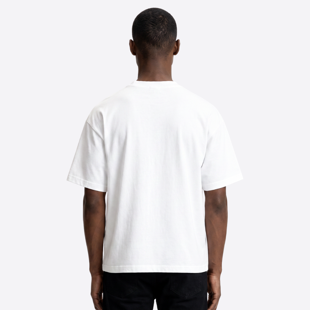 whiskey sour boxy tee – white – back